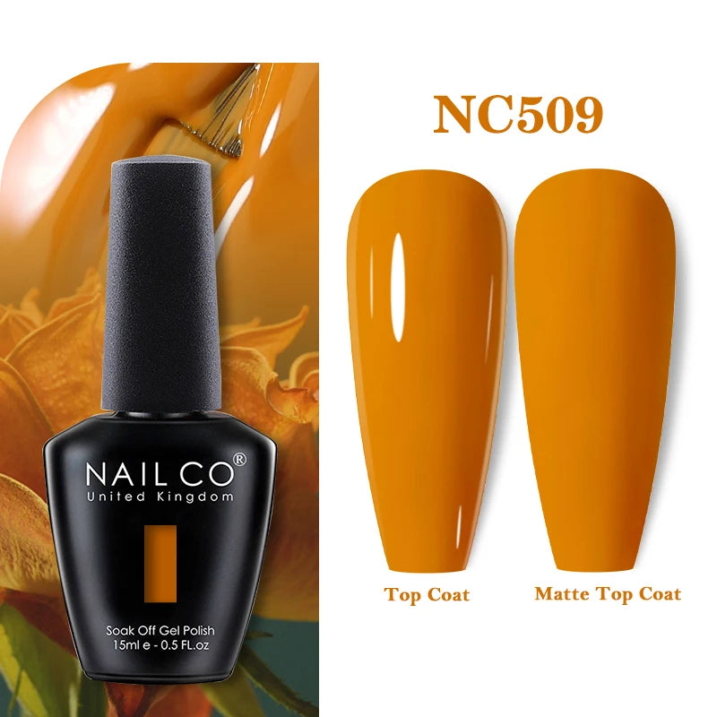 NAILCO 131Colors Vernis Semi Permanent UV Varnish Gel Nail Polish Nails Art Gel Manicure TOP BASE Varnish Hybrid