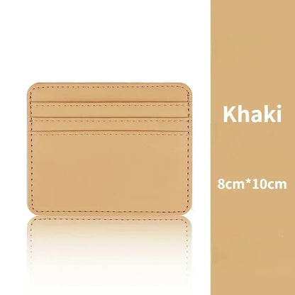 Fashionable men's and women's ultra-thin PU ID card bag credit card holder mini credit card holder