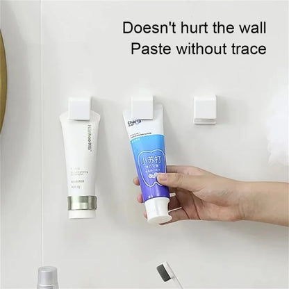 1/2/3/5/10Pcs Punch-free Toothbrush Holder Wall-mounted Toothpaste Holder Storage Rack Holders Organizer Bathroom Accessories