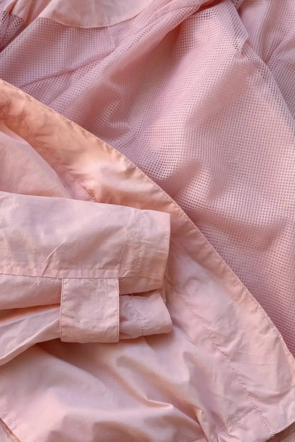 Windproof Stand Collar Jacket Women's Outdoor Casual Hooded Thin Coat Jacket