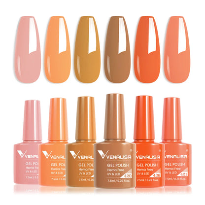 Venalisa HEMA TPO FREE Nail Gel Polish Glitter Gorgeous Full Coverage Soak Off UV LED French Nail Jelly Pink Nude Collection