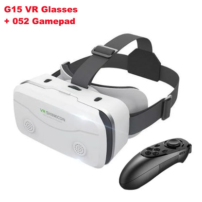 G15 IMAX Giant Screen Virtual Reality Glasses HD 3D Movie Google Cardboard Box VR Helmet for 4.7-7" Phone,Support Game Joystick