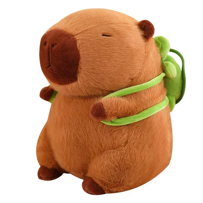Cute Turtle Backpack Capibara Strawberry Hat Capybara Plush Toy Stuffed Animals Soft Doll Kids Toys Birthday Gift Pendant Decor