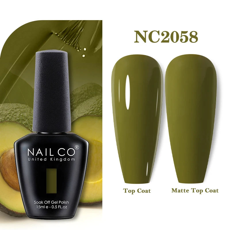 NAILCO 131Colors Vernis Semi Permanent UV Varnish Gel Nail Polish Nails Art Gel Manicure TOP BASE Varnish Hybrid