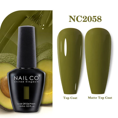NAILCO 131Colors Vernis Semi Permanent UV Varnish Gel Nail Polish Nails Art Gel Manicure TOP BASE Varnish Hybrid