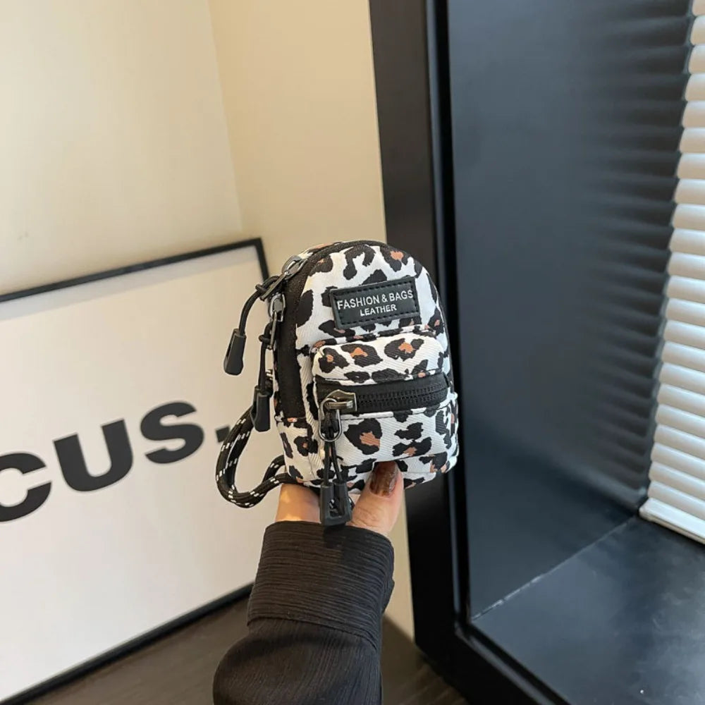 Mini Coin Purses Men Women Couples Crossbody Bag Portable Wallets Earphone Key Shoulder Bags Hip Hop Casual All-match Newest