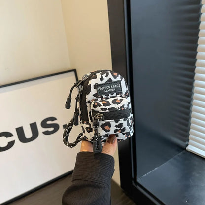 Mini Coin Purses Men Women Couples Crossbody Bag Portable Wallets Earphone Key Shoulder Bags Hip Hop Casual All-match Newest