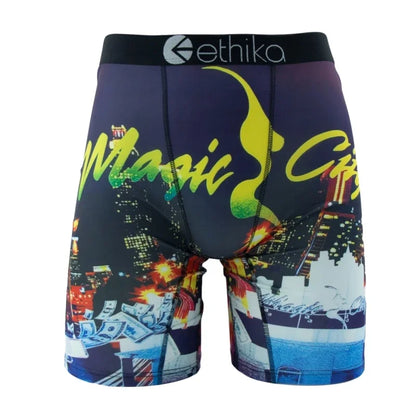 ETHIKA 1Pcs Men Underwear Sexy Boxershorts Breathable Mens Trunks Plus Size S-3XL Man Swimming Underpants Men's Panties Boxers