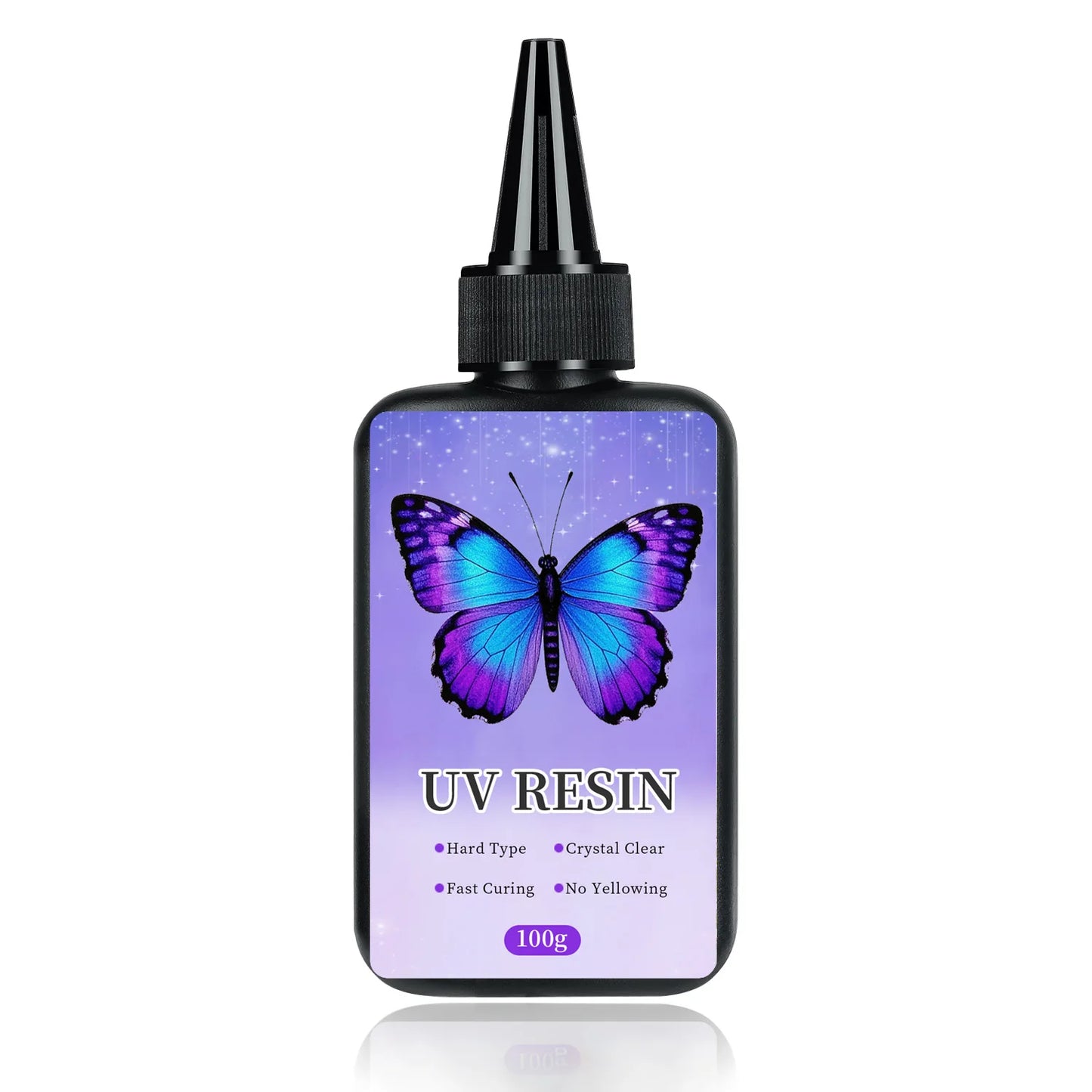 UV Resin 100-300g/random molds 5pc - Upgraded Hard Type Crystal Clear Ultraviolet Curing UV Epoxy Resin for Craft Jewelry Making