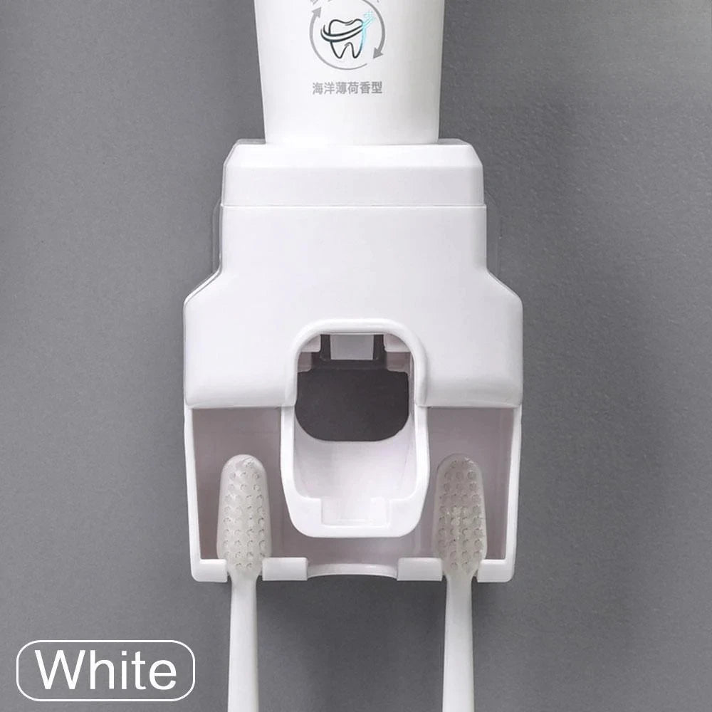Wall Mount Automatic Toothpaste Dispenser Bathroom Supplies Toothpaste Squeezer Toothbrush Holder toothpaste squeezer