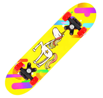 New Cartoon Four-wheel Skateboard Children Beginner Skateboards Maple Wood Deck Skate Board Outdoor Double Rocker Skateboard