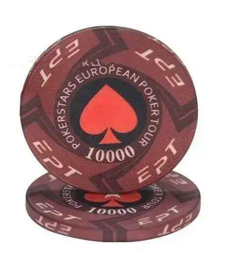 10 Pcs Portable Convenient Professional Sports Ceramic Chips Chess Poker Match Club Special Entertainment Equipment