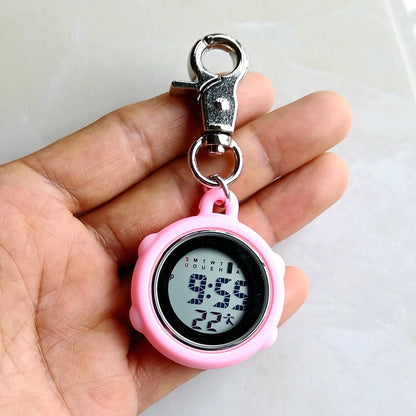 Multifunctional Electronic Digital Pocket Watches Unisex Women Mens Nurse Doctor Hanging Carabiner Keychains Students Clock