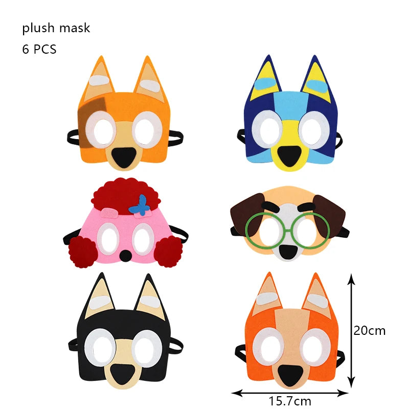 New Bluey Birthday Party Decoration Latex Balloons Bingo Aluminum Film Balloon Disposable Tableware Kids Event Supplies Backdrop