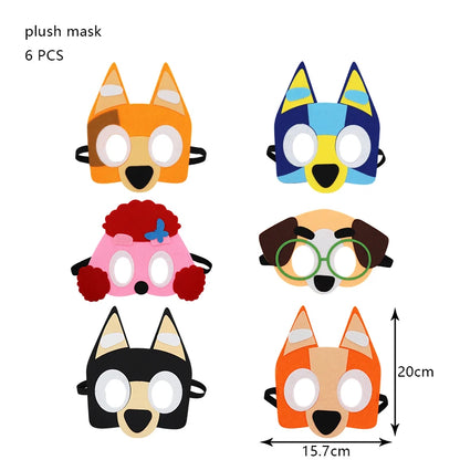 New Bluey Birthday Party Decoration Latex Balloons Bingo Aluminum Film Balloon Disposable Tableware Kids Event Supplies Backdrop