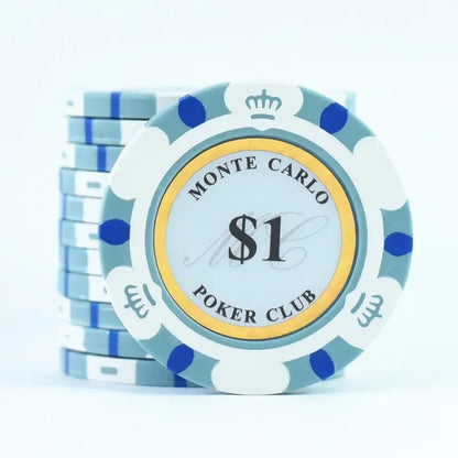 Monte Dollar Carlo Coins 10pcs Golden Clay Poker Chips Casino Coins 14gram Clay Coin Poker Chips Entertainment
