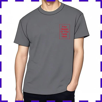 Your Design Here T Shirts Cotton Custom T-Shirt Make Your Design Logo Text for Men and Women Personalized Tshirt Summer Presents