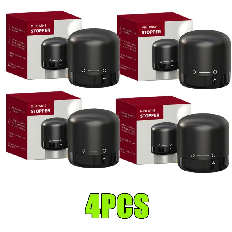 New 4/2/1PC Wine Stopper Reusable Bar Accessories Silicone Sealing Champagne Cork Keep Wine Freshness Bottle Cap Barware Home