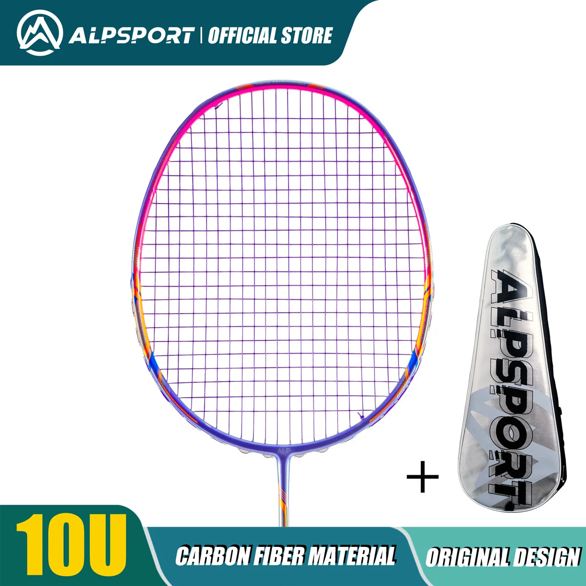 ALP GJ 10U Ultralight 52g T800 Bow And Arrow Badminton Racket Authentic Tensile Force 13kg Outdoor Sports Carbon Fiber Titanium