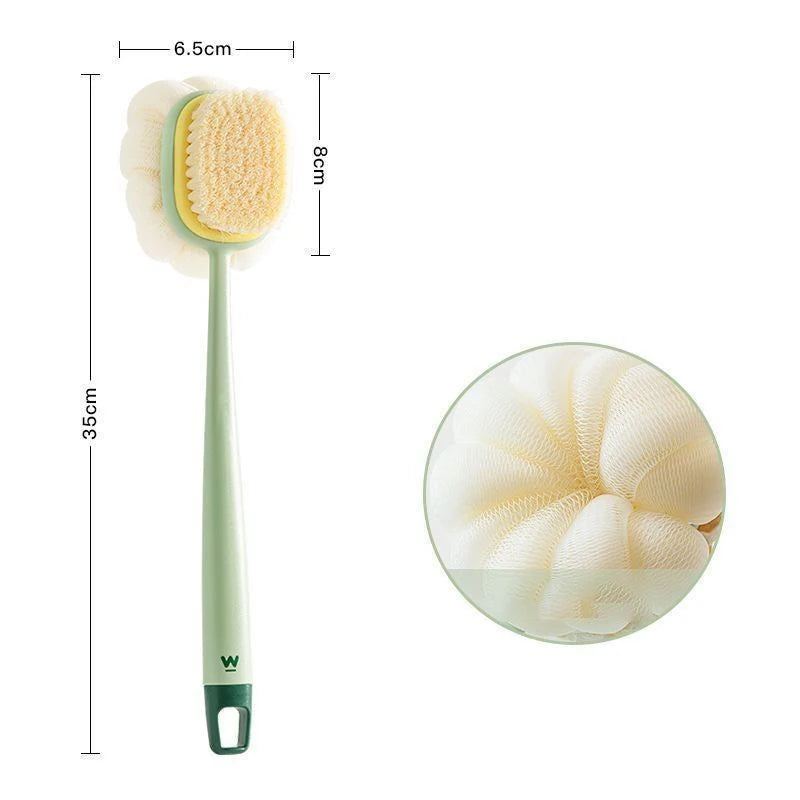 Rub Bath Brush Long Handle Rub Towel Rub Back Artifact Double-Sided Rub Soft Hair Bath Brush Detachable Bath Power