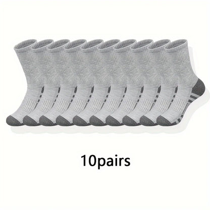 10/20/30 Pairs Ultra Soft Breathable Men Classic Crew Socks Comfy Casual Unisex Socks For Outdoor Wearing