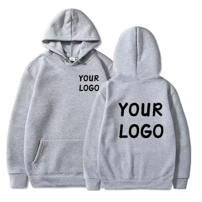 DIY Custom Your Brand LOGO  Men Women Casual Hoodie  Top Solid Color Pullover Street Personality Sweatshirt Custom Gifts