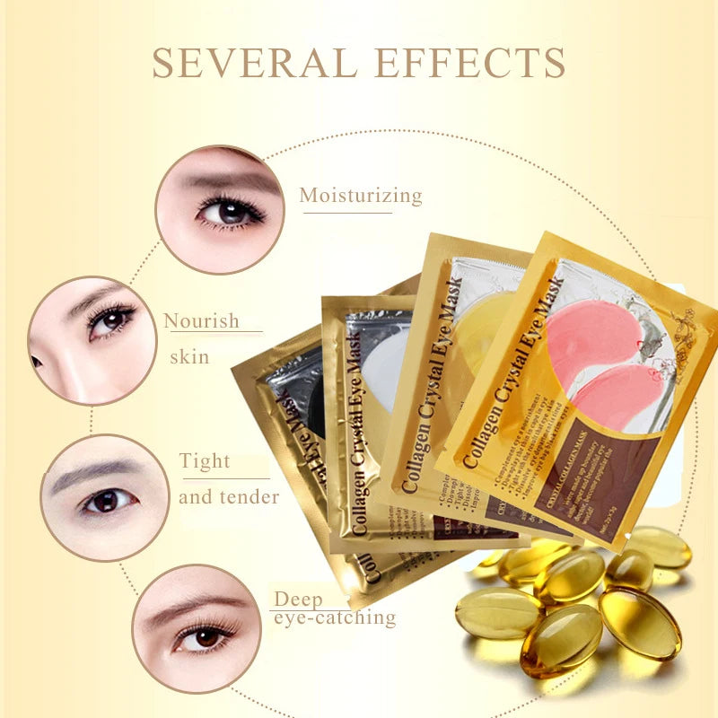 5/10/20/30 Pairs Gold Collagen Crystal Eye Mask skincare Eye Patches Firming Moisturizing Nourishing Eye Skin Care Products