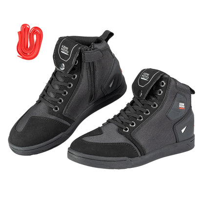 Motorcycle Shoes Men Riding Boots Casual Flat Shoes Anti-collision Toe Heel Protection Outdoor Cycling Motobike Sports Sneakers