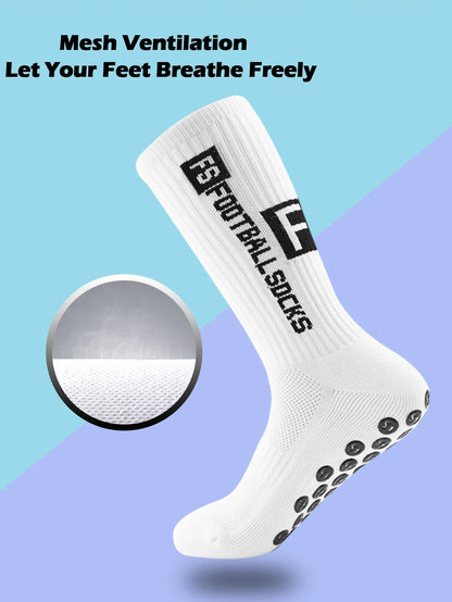 10 Pairs Men's Soccer Socks Anti Slip Non-Slip Gripper Pads for Football Basketball Sports With Grippers Socks