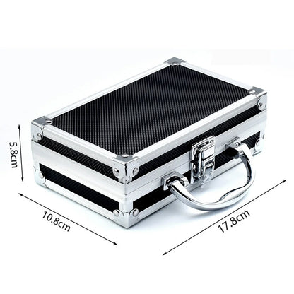 Portable Aluminum Alloy Tool Box Shockproof Toolbox Suitcase Impact Resistant Safety Instrument Case Storage Box Sponge Lining