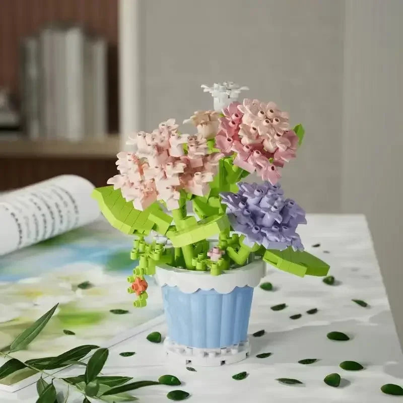 Mini Flower with Pot Micro Building Blocks Toys - Intricate Floral Details, Multiple Styles Available for Home and Office D¨¦cor