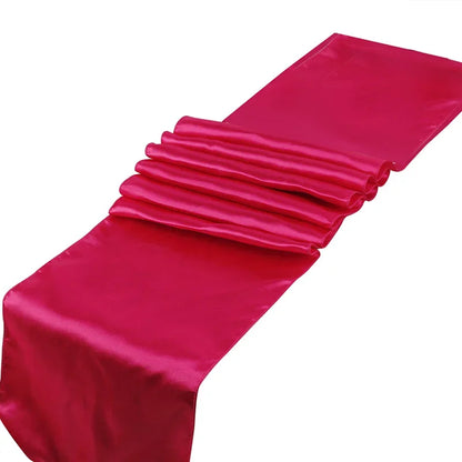 30cmx275cm(12*108inch) Satin Table Runner Banquet Wedding for Party Event Home Decoration Supply Table Cover Runner Tablecloth