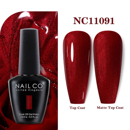 NAILCO 131Colors Vernis Semi Permanent UV Varnish Gel Nail Polish Nails Art Gel Manicure TOP BASE Varnish Hybrid