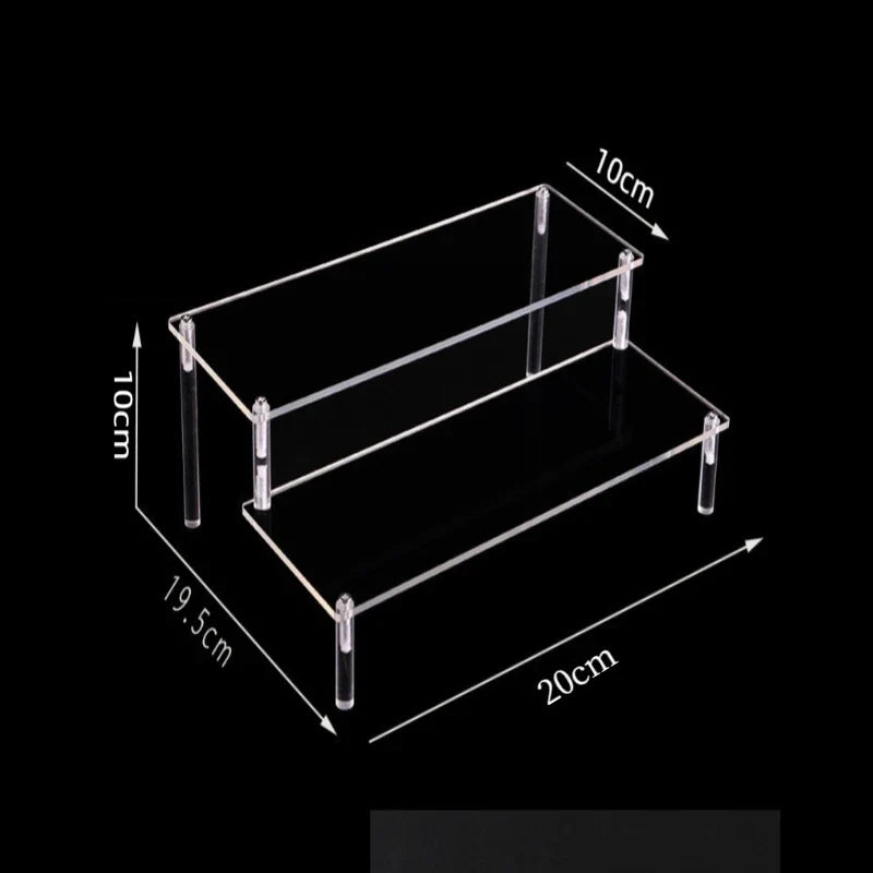 Acrylic Risers for Display 2-5 Tier Acrylic Display Stand Perfume ,Clear Cupcake Stand Holder for Figures Dessert Doll Shelves