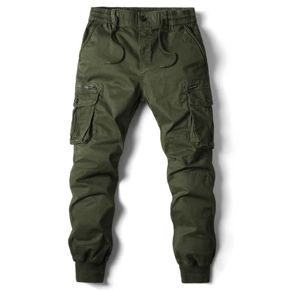 2024 New Cotton Men Cargo Pants Khaki Casual Men Tactical Joggers Cargo Multi-Pocket Fashions Black Army Trousers Work Wear