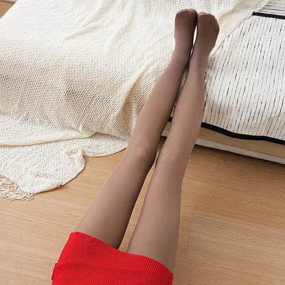 Thermal Stockings Woman Fleece Tights Sexy Winter Warm Pantyhose Translucent Slim Thicken Tights Elastic Velvet Pantyhose Female