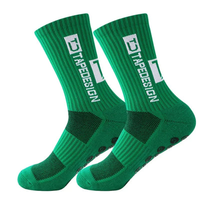 Professional Anti-slip Football Socks Men Women Non-slip Soccer Basketball Tennis Sport Socks Grip Cycling Riding Socks 1 Pair