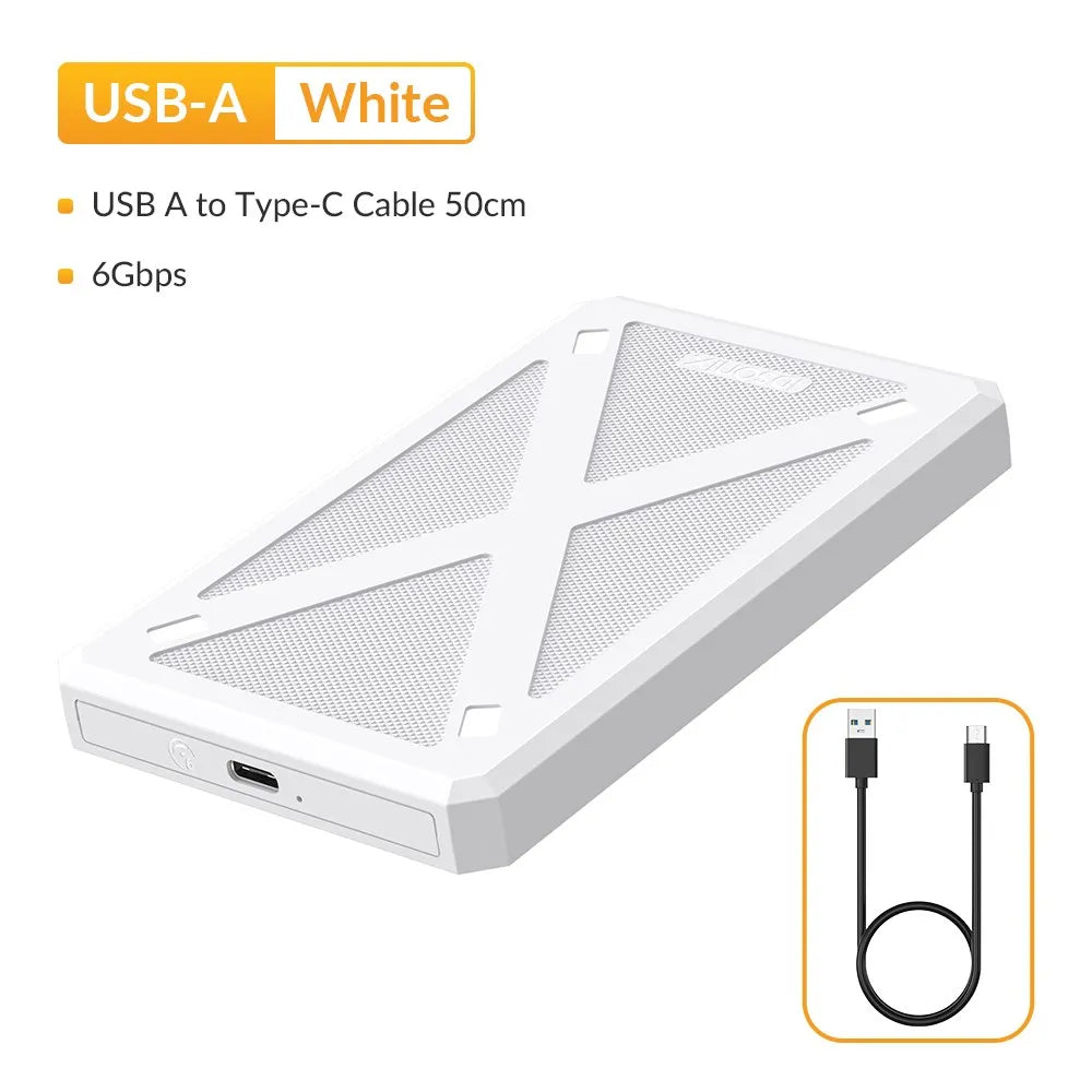 iDsonix 2.5 inch SATA HDD Enclosure USB 3.1 Type C External Hard Drive Case 6Gbps SATA SSD Disk Storage Case for 7-9mm SSD HDD