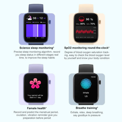 COLMI P71 Sprachanrufe Smartwatch Männer Gesundheitsüberwachung IP68 Wasserdicht Smart Notifications Sprachassistent Smart Watch Frauen 