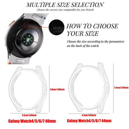 Galaxy Watch 4 5 6 40mm 44mm Cover for Samsung Galaxy Watch5 Pro 45mm Protection Case Plastic Coverage Protector Bumper no glass