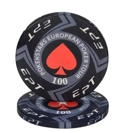 10 Pcs Portable Convenient Professional Sports Ceramic Chips Chess Poker Match Club Special Entertainment Equipment