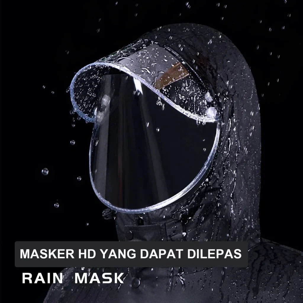 Reflective Split Rain Suit - Full Body Storm Protection for E-Bike/Motorcycle Delivery Riding