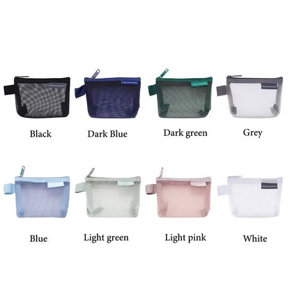 Mesh Coin Purse Key Lipstick Nylon Three-dimensional Coin Bag Small Item Storage Mini Cosmetic Bag Office