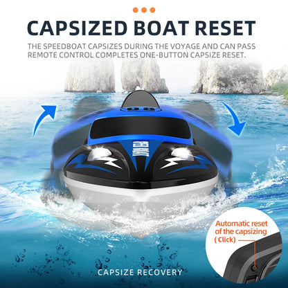 HJ808 RC Battery Boat 2.4Ghz 25km/h High-Speed Remote Control Racing Ship Water Speed Boat Children Model Toy