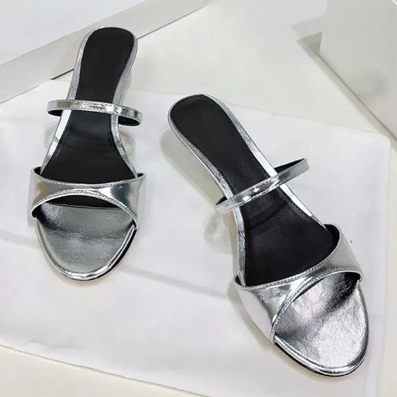 JOZHAMTA Size 34-43 Women Real Leather Casual Flats Slippers Comfort Slides Sandals Soft  Fashion 2025 Daily Home Outdoor