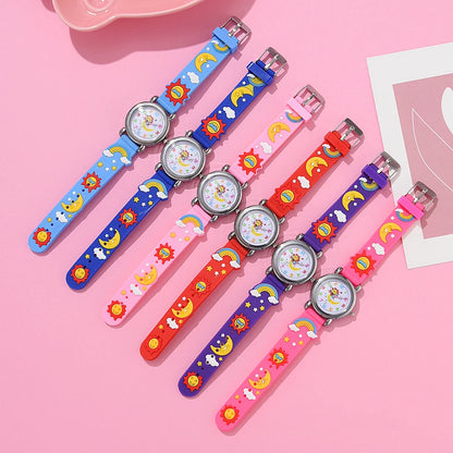 2023 New Children Watches Silicone Quartz Cute Wristwatch Birthday Gift Kid Girl Boy Study Time Girl Watch Reloj Montre