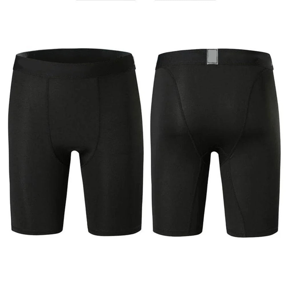 Men's Leggings Compression Pants Sports Leggings Basketball Quarter Shorts Quick Drying Running Training Stretch Fitness Pants