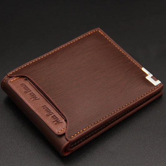 New Men's Wallet Short Multi-function Fashion Casual Draw Card Wallet Card Holders for Men Cardholder Bags with Free Shipping