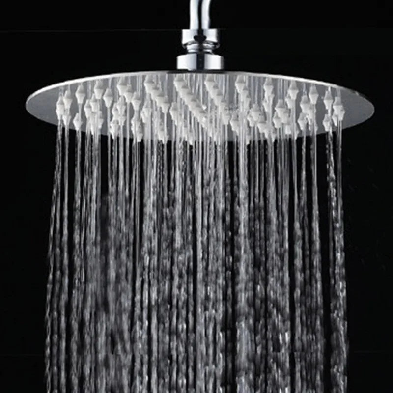 High Quality 10/8/6 Inch Stainless Steel Ultra-Thin Waterfall Shower Heads Rainfall Shower Head Rain Square Round
