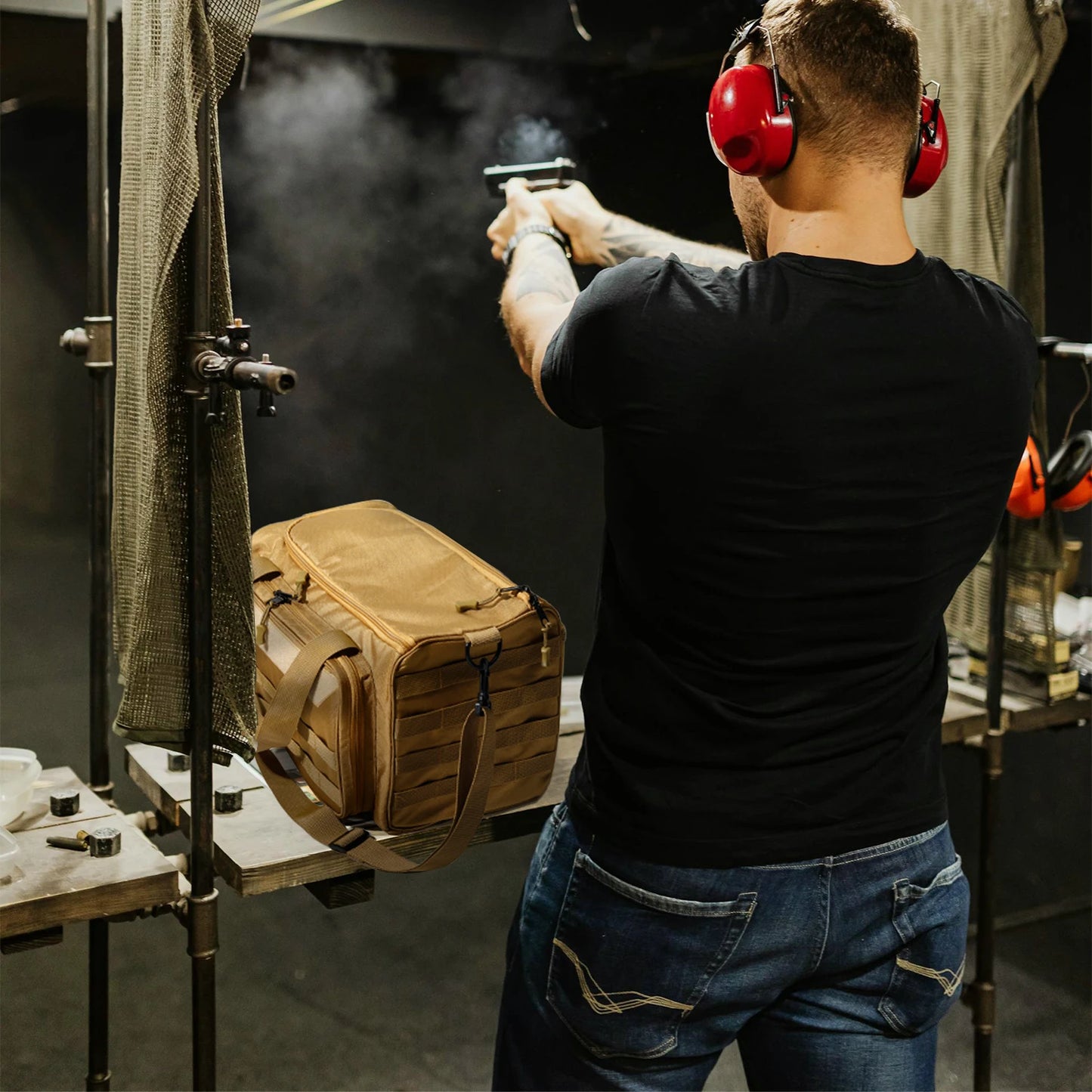 Gun Range Bag Outdoor Hunting Training Shooting Tactical Pistol Gun Case Hiking Camping Large Capacity Handbag